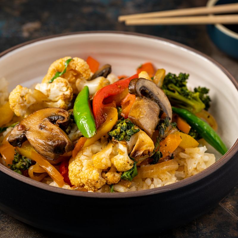 Cauliflower and Chickpea Curry Stir-Fry