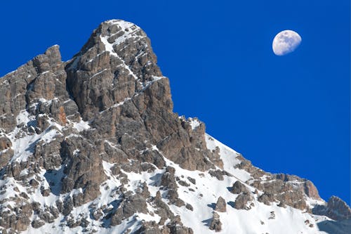Бесплатное стоковое фото с Альпийский, вершина, голубое небо