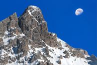 Snow Covered Mountain Under Blue Sky