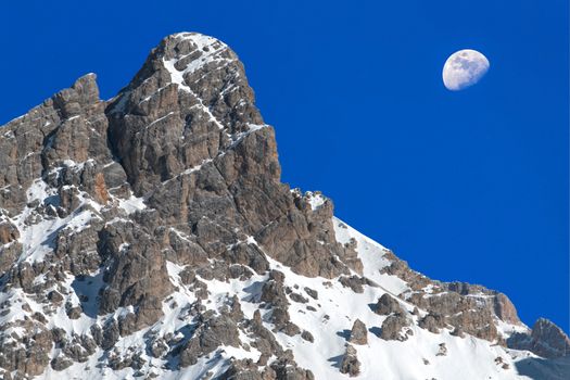 Snow Covered Mountain Under Blue Sky