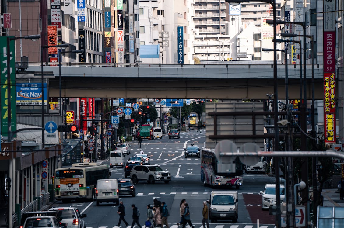Traffic on Street in Osaka
