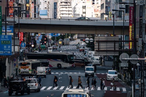 Cars and People on the Street