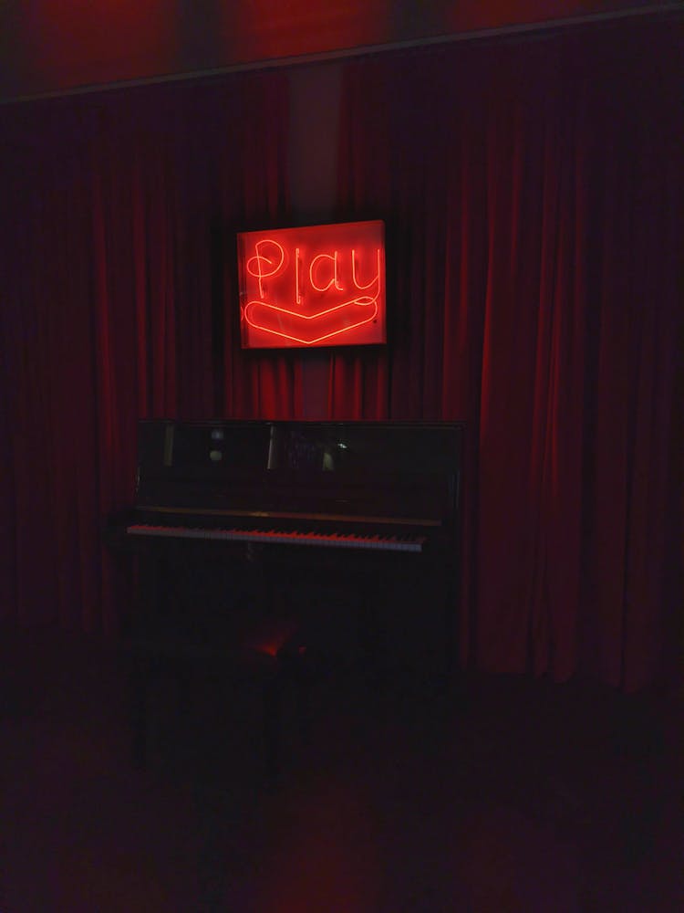 Piano On Stage In Club