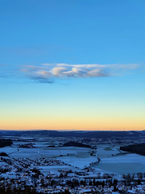 Clouds above Fields in Snow