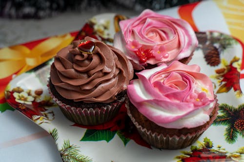 Photos gratuites de aliments, cupcakes, fermer