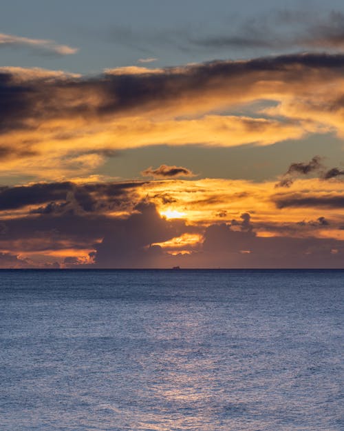 View of the Ocean During the Golden Hour 