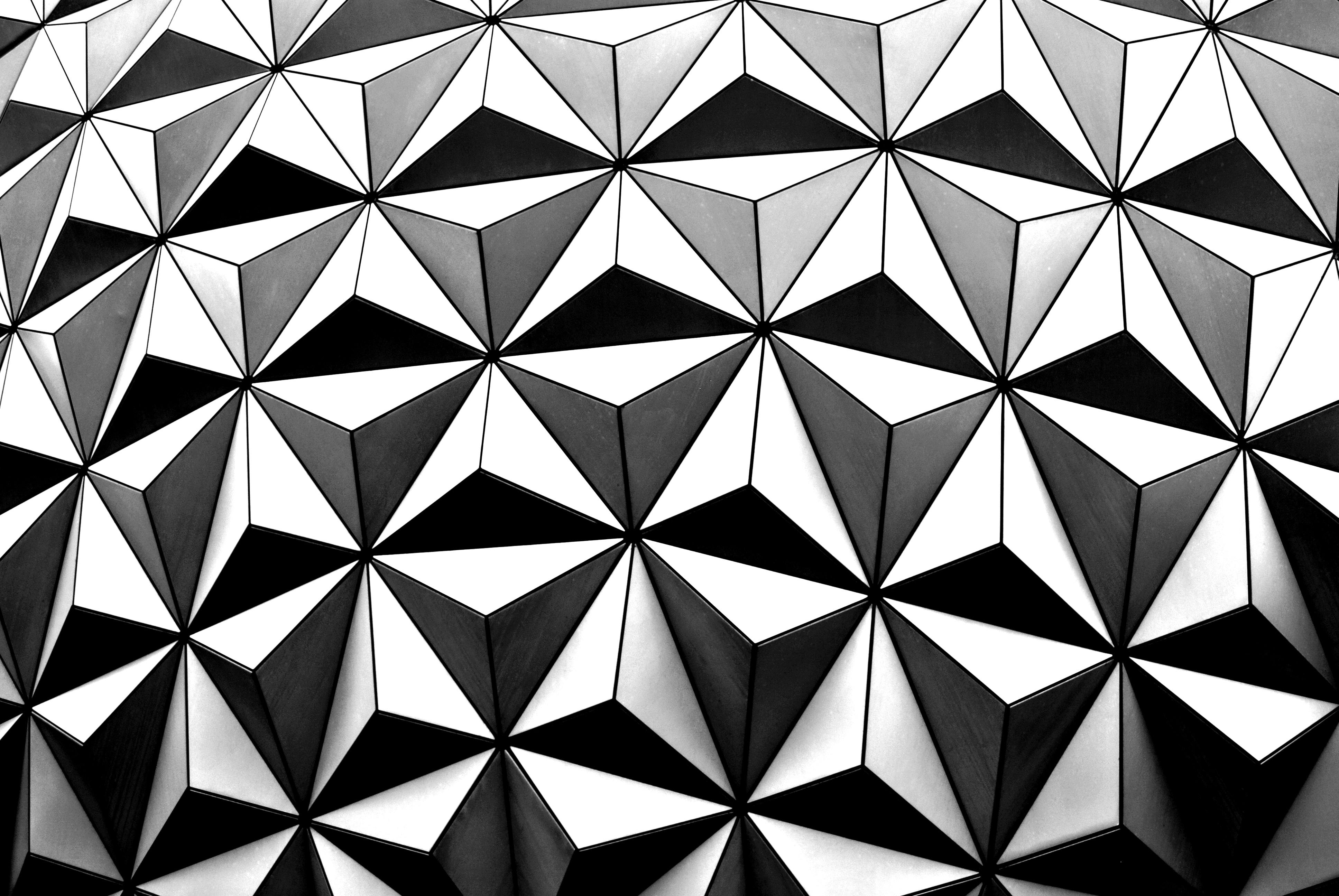 White geometric wallpaper geometry triangle monochrome HD wallpaper   Wallpaper Flare