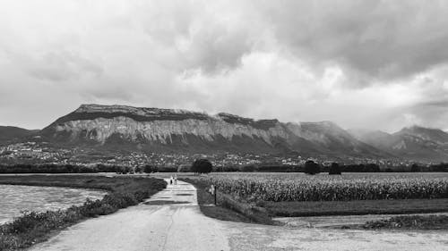 dağlar, levha, siyah ve beyaz içeren Ücretsiz stok fotoğraf
