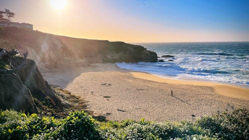 Foto profissional grátis de lindo pôr do sol, litoral, por do sol da praia