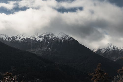 Free Mountain Landscape Under a Cloudy Sky  Stock Photo