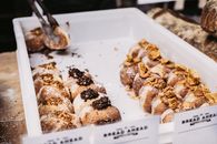 Doughnuts Served on White Tray