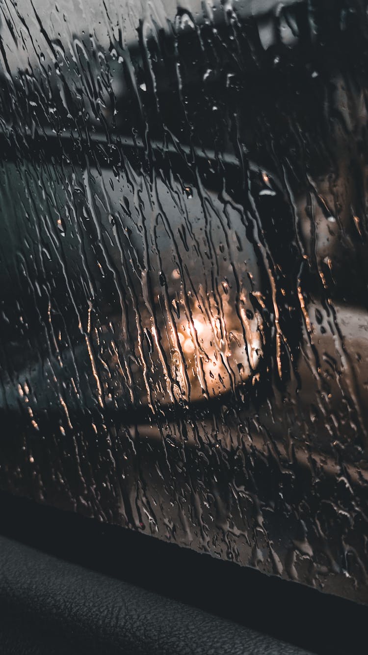 Water Droplets On Car Window