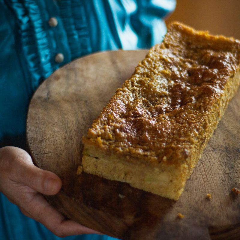 Instant Pot Brown Butter Semolina Cake with Pomegranate Glaze