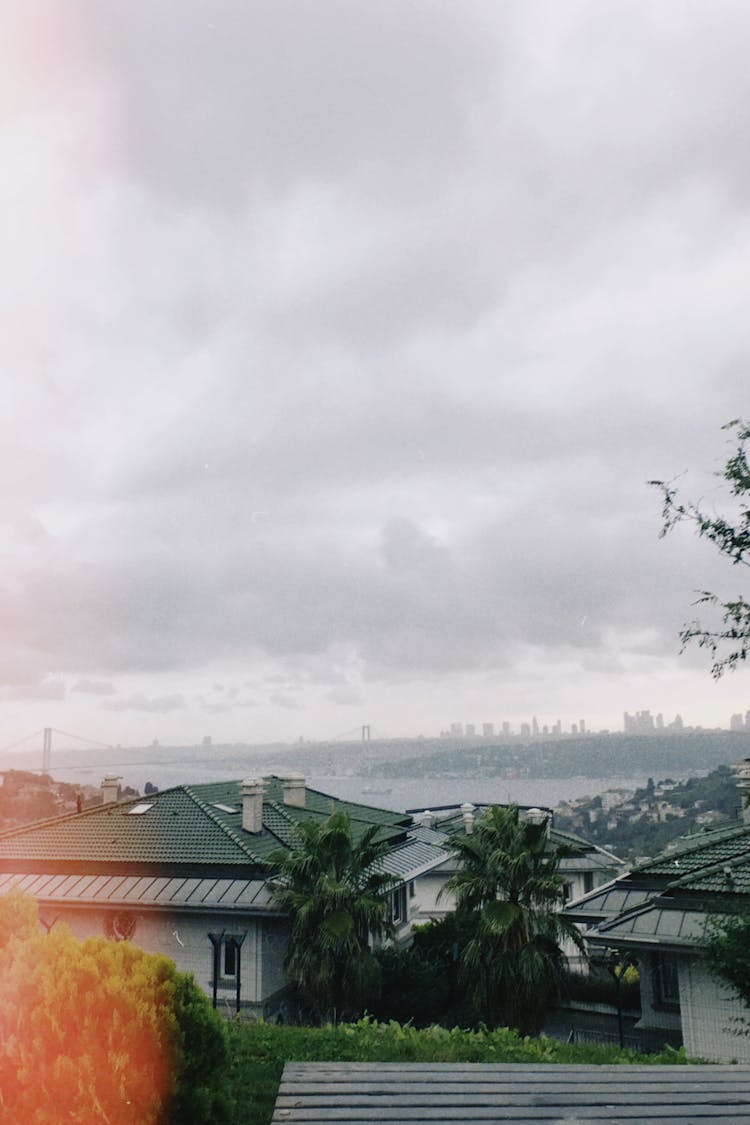 Rooftops Of Suburban Houses