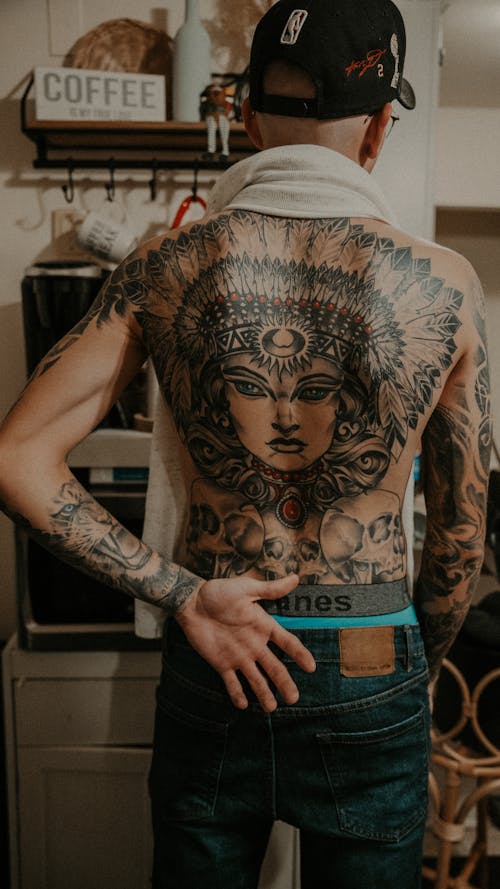 A Man with Body Tattoos