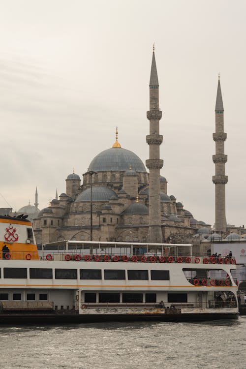 Ferry on River near Minaret