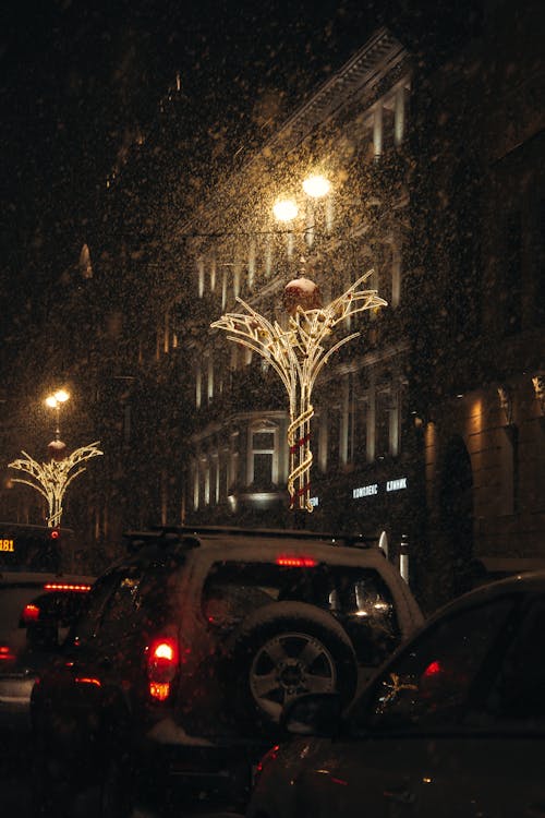 Gratis Immagine gratuita di auto, neve, notte Foto a disposizione