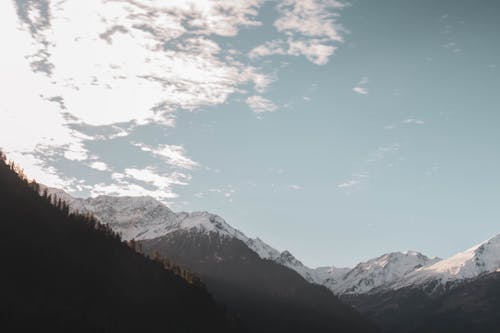 Snow Capped Mountains Under Blue Sky