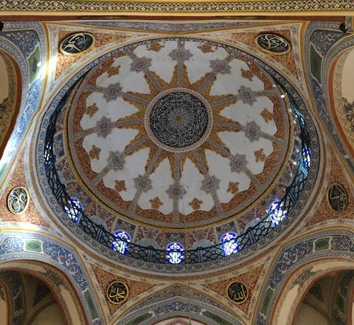 Ornate Mosque Dome Ceiling