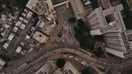 Základová fotografie zdarma na téma budovy, infrastruktura, letecká fotografie