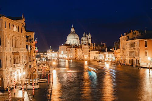 Ingyenes stockfotó alkonyat, Canal Grande, éjjel táj témában