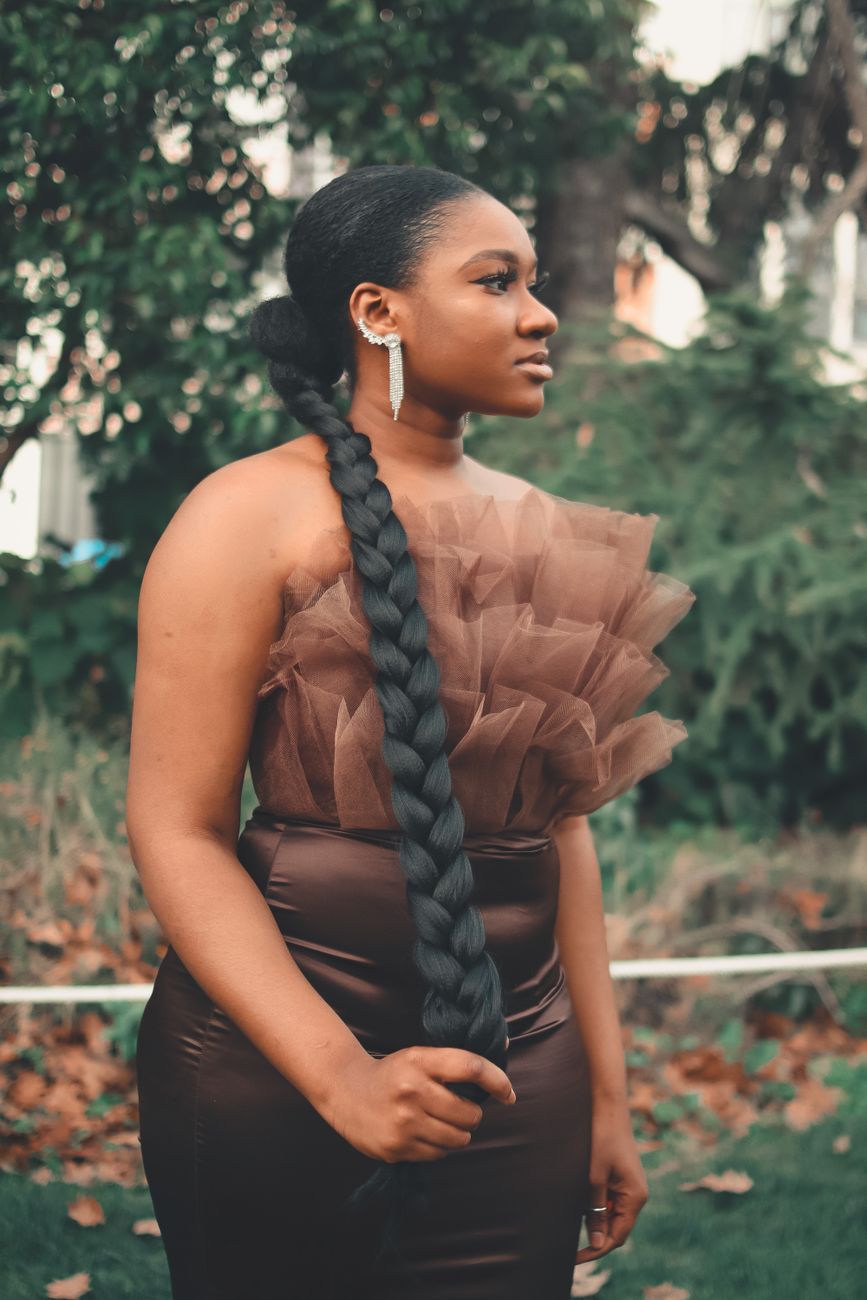 Braided Ponytail — a hair look on BLK GLO