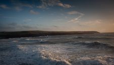 Ocean Waves Crashing on Shore
