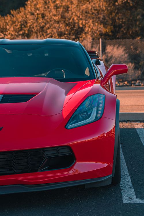 Example Image Car Red Red Car Parked on the Street · Free Stock Photo