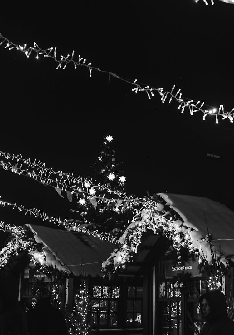 Village With Christmas Decorations 