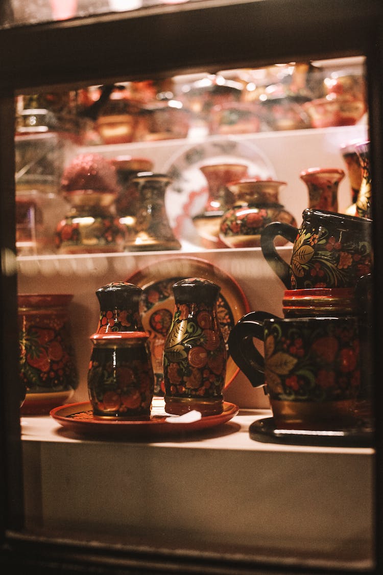 Kitchenware Displayed On Storefront