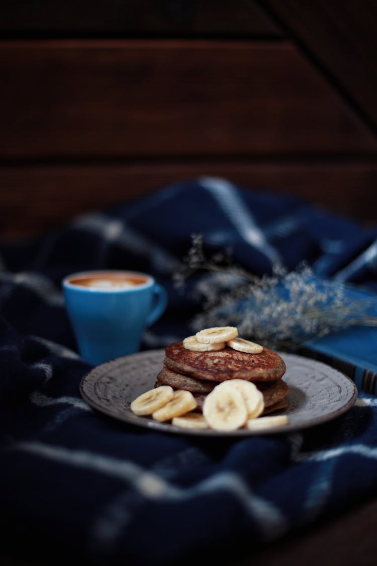 Pancakes With Banana And Coffee