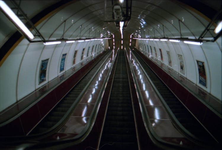 Escalator In Subway