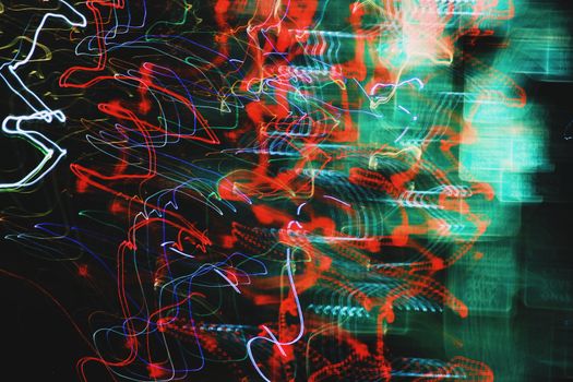 Long Exposure Lines on Black Background