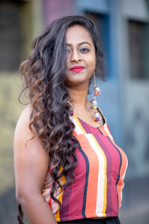 Free Woman with Curly Hair Stock Photo