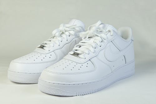White Nike Air Force 1 Shoes