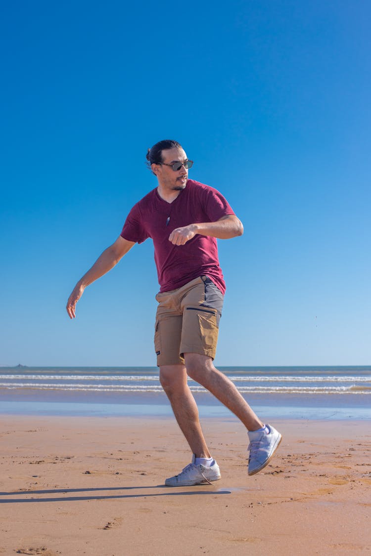 Man Running On Sand