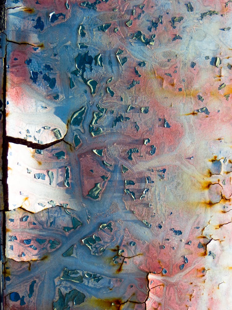 Cracks And Rust On An Abstract Art