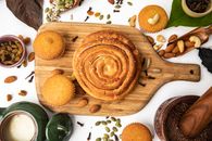 Brown Wooden Chopping Board With Sliced of Bread