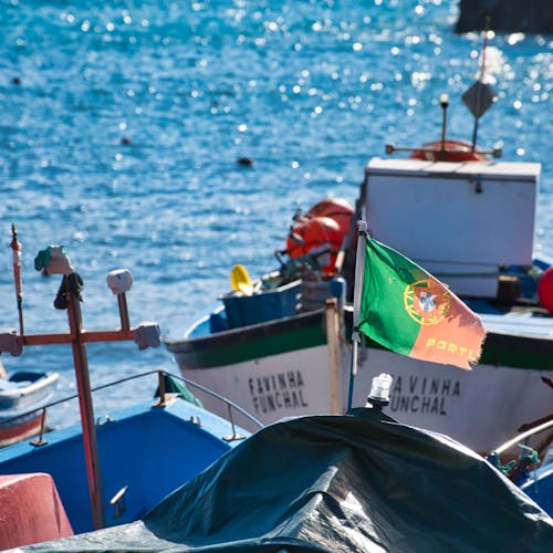 Boat with Portugal Flag 