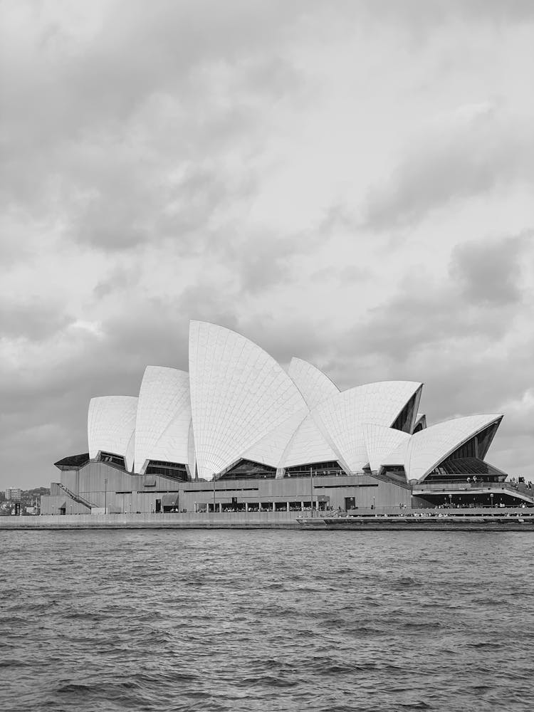 Grayscale Photo Of The Sydney Opera House 