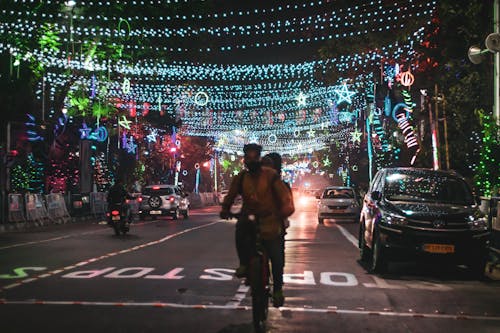 Illuminated Street at Night