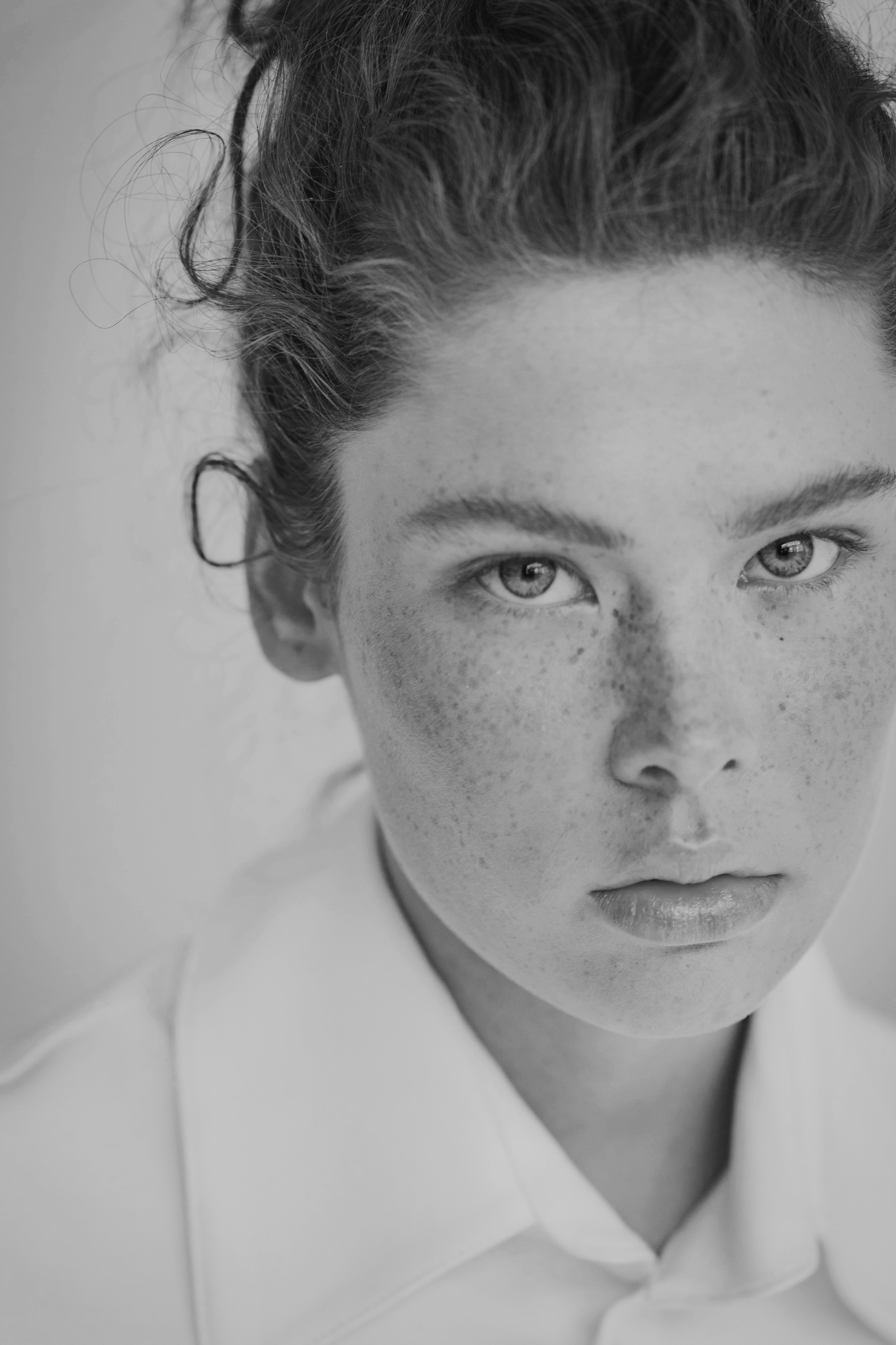 Black and White Portrait of a Young Woman · Free Stock Photo