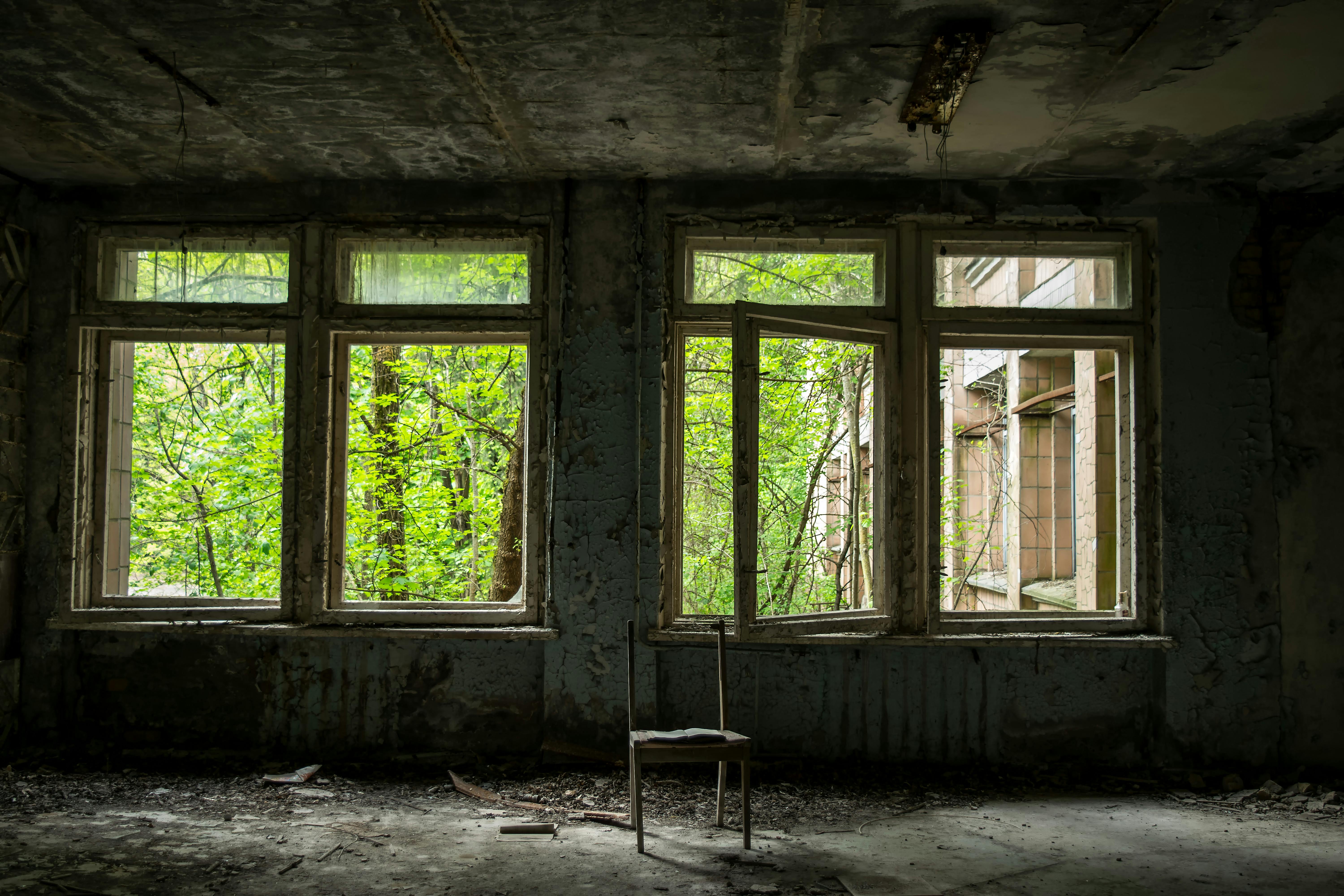 Free stock photo of abandoned, abandoned building, chair