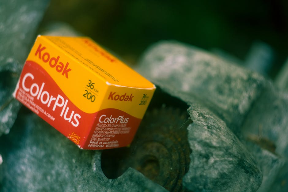 Cinematic film gear close-up