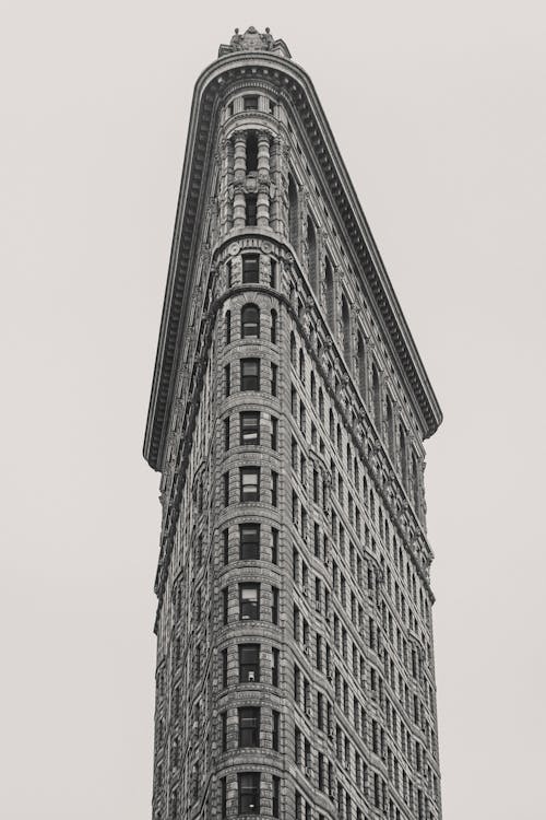 Grayscale Photo of High Rise Building