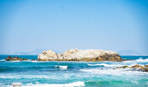 Rock Formations in Blue Sea