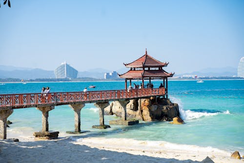 Beach and Pier into Sea