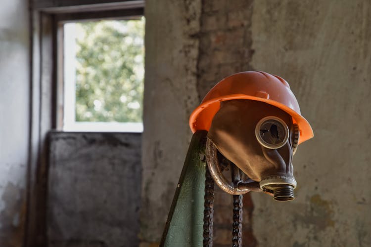 Gas Mask In Bunker