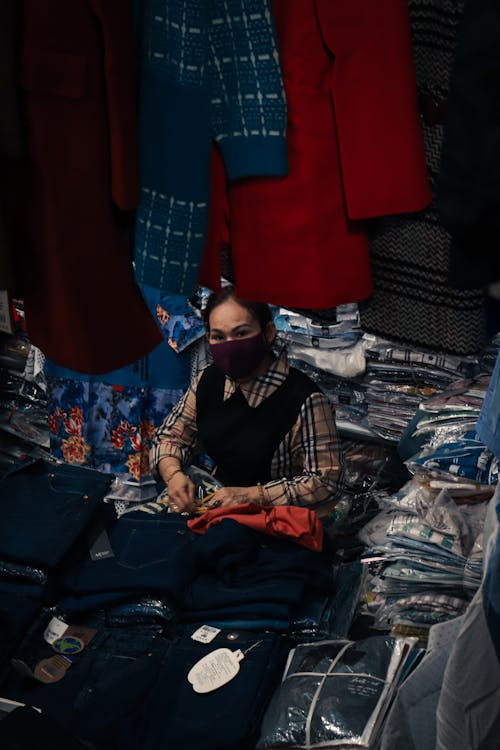 Woman Selling Clothes