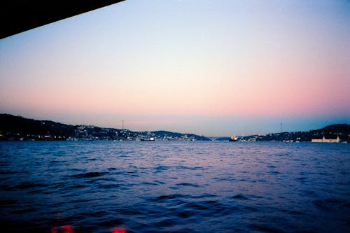 Bosporus Strait Seen from under Bridge